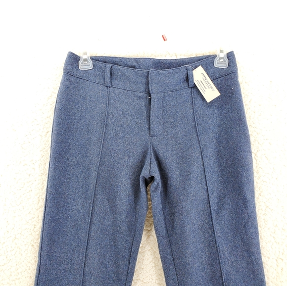 American Eagle Womens 8 31x32 Blue Gray Trouser Pants Wool Blend Lined Bootcut - Picture 3 of 10